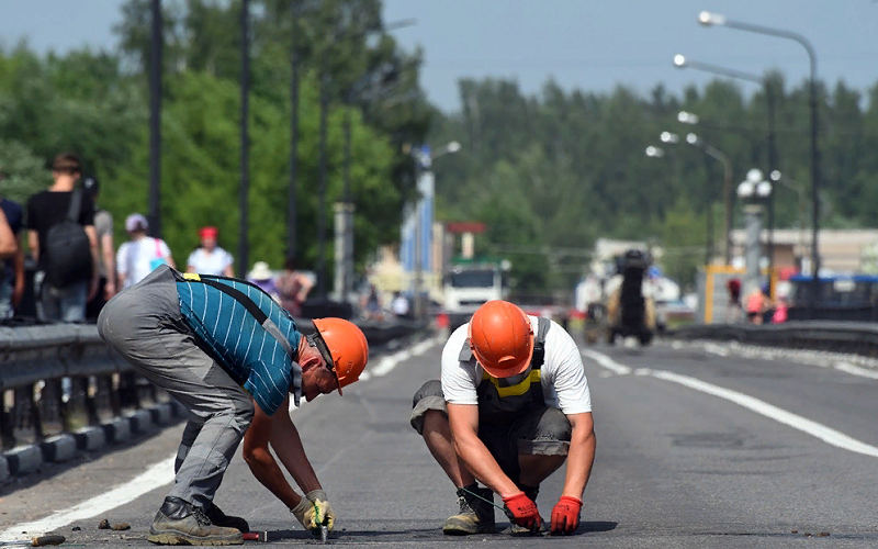 ремонт моста в Новополоцке